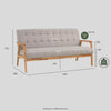 TUCSON 3 Seater Sofa Walnut & Black PU Leather