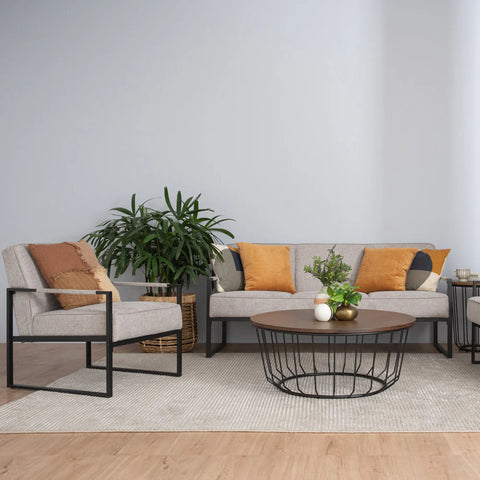 CALIBRA 3 Seater Sofa - Black & Grey - innovatec.com.au