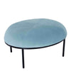 VAMOS Oval Footstool/ Ottoman 80cm - Jade & Black