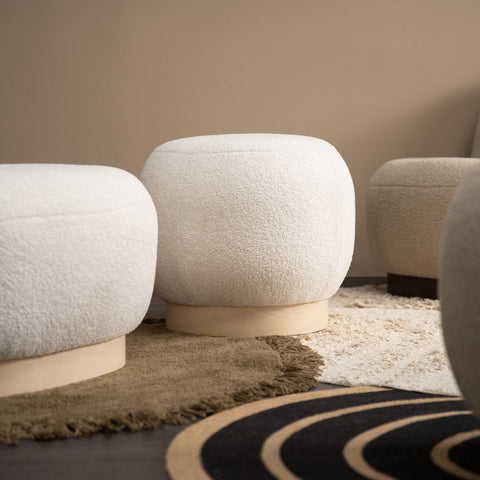 STELIA Ottoman 51cm - Off White - innovatec.com.au