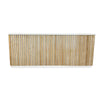 KENTO Reception Desk 240cm - Timber Slat Acoustic White & Oak