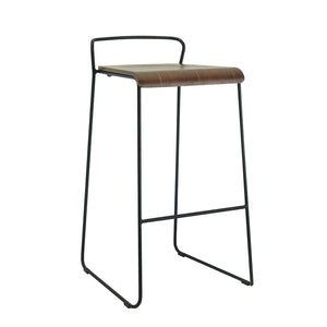 CAMILA Bar Stool - Walnut & Black