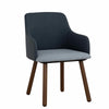 JOLLIN  Arm Chair - Walnut & Blue