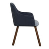 JOLLIN  Arm Chair - Walnut & Blue