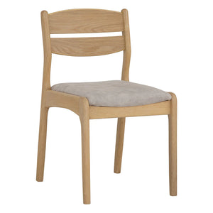 REVA Dining Chair - Oak & Beige