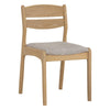 REVA Dining Chair - Oak & Beige