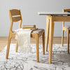 REVA Dining Chair - Oak & Beige