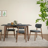 Lucan Dining Chair - Walnut & Grey