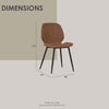 Nenzo Dining Chair - Black & Russett
