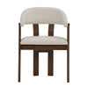 NINA Dining Chair - Walnut & Cream