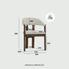 NINA Dining Chair - Walnut & Cream