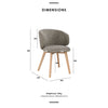 ADORA Dining Chair - Oak & Grey