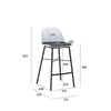 LAXMI Counter Stool - Grey & Black