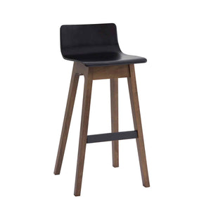 AVA Bar Stool - Black & Walnut