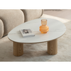 AMBER Sintered Stone Coffee Table 1.1M - Oak & White