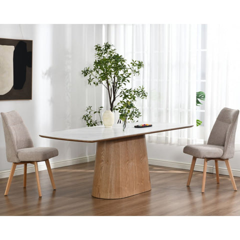 LINEA Dining Table 1.8M - White Marble - innovatec.com.au