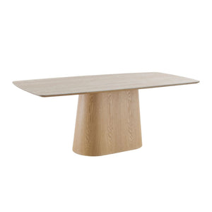 BOLTON Ceramic Dining Table 1.8M - Travertine & Oak