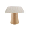 BOLTON Ceramic Dining Table 1.8M - Travertine & Oak