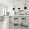 Tivona Counter Stool - Walnut & Black