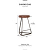 Tivona Counter Stool - Walnut & Black