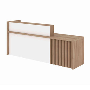 KNOX Reception Desk 240cm Right Panel - Oak