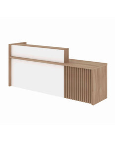 KNOX Reception Desk 240cm Right Panel - Oak