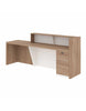 KNOX Reception Desk 240cm Right Panel - Oak