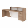 KNOX Reception Desk 240cm Right Panel - Oak