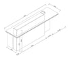 JARIN Reception Desk 2.4M Left Panel - Carbon Grey & White Colour