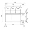 HELMER Reception Desk 1.8M Right Panel - Oak & White