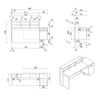 HELMER Reception Desk 1.8M Right Panel - Oak & White