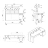 HELMER Reception Desk 1.8M Right Panel - Oak & White