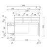 HELMER Reception Desk 1.8M Left Panel - Oak & white
