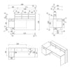HELMER Reception Desk 1.8M Left Panel - Oak & white