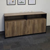 ARTO Credenza Cabinet Large 1.57M - Warm Oak & Black