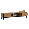 MALTON Entertainment TV Unit 180cm - Natural & Black