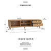 LOFTUS Entertainment TV Unit 180cm - Walnut