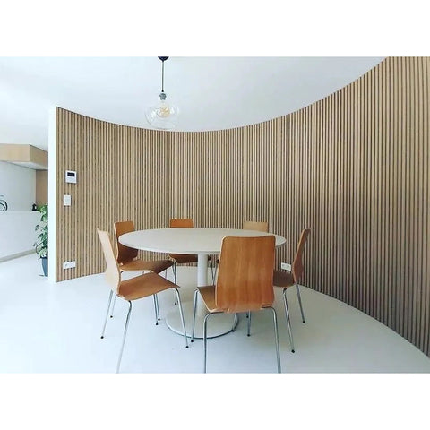 WOODFLEX Flexible Acoustic Wood Slat Wall Panel, Oak Veneer - 2700mm x 600mm - SLIM - innovatec.com.au