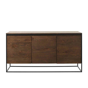 RIVOLI Sideboard Buffet 155cm -  Smoked Oak / Black