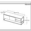 RIVOLI TV Entertainment Unit 1.55M -  Smoked Oak / Black