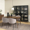 CARMEL 2 Door Glass Display Cabinet 90x190cm - Black