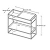 RIVOLI Display Unit Console 90cm - Natural Oak / Black