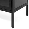 CARMEL 2 Door Glass Display Cabinet  90x140cm - Black