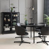 CARMEL 2 Door Glass Display Cabinet  90x140cm - Black