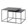 PEBBLE Nest of 2 Tables 65x60cm - Black