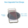 In Desk Wireless Charging & USB Cable Cubby Management Dock - 9cm - Black