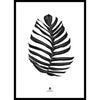 Large Jungle Leaf Print in Black Frame