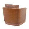 WEAVER Swivel Lounge Chair - Bentwood Walnut & Rusett colour