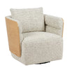 WEAVER Swivel Lounge Chair - Bentwood Oak & Beige