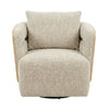 WEAVER Swivel Lounge Chair - Bentwood Oak & Beige